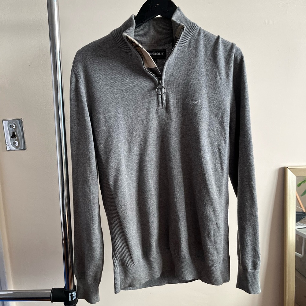 Barbour Cotton Quarter Zip Sweater